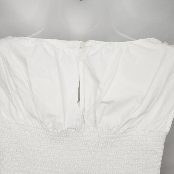 Vineyard Vines Women's White Sleeveless Smocked Top size Large Hi- Low Hem - Picture 11 of 15